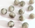 ヴィンテージ/ドイツ/ガラス/ラウンド/グレイ×ホワイト/約10mm（2個）