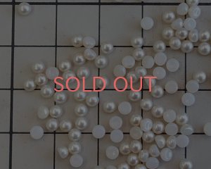 画像2: ns371/ヴィンテージ/ガラスカボション/パール/約3mm(10個)