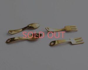画像2: デッドストックメタルチャーム/フォーク/ゴールドメッキ（1個）