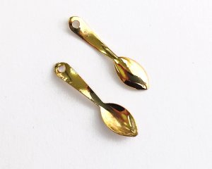 画像1: デッドストック.メタルチャーム/スプーン/ゴールドメッキ（1個）