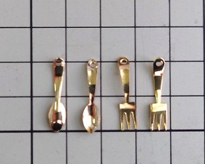 画像3: デッドストック.メタルチャーム/スプーン/ゴールドメッキ（1個）