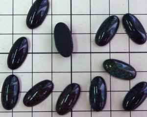 画像3: ヴィンテージ/ガラス/サーモオーバル/約18×9mm(1個)