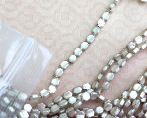 画像2: アンティーク/フランス/スフレガラス/マットシルバー/約5mm（4個）