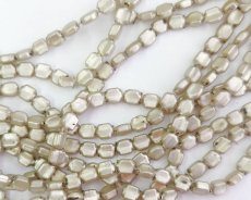 画像1: アンティーク/フランス/スフレガラス/マットシルバー/約5mm（4個） (1)