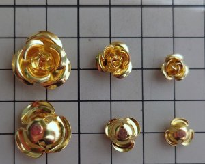 画像3: メッキなし真鍮/薔薇パーツ/Mサイズ/約10mm（1個）