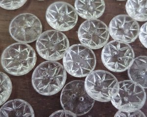 画像1: アンティーク/フランス/ガラスモールドボタン（1個）