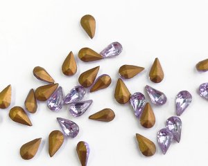 画像1: ヴィンテージ/チェコ/アレキサンドライト/ドロップ/6×3.6mm(1個)