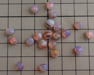 画像2: ヴィンテージ/チェコ/ガラス/ファイアオパール/29ss(1個)