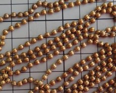 画像2: ヴィンテージ/USA/ブラス/リブボールチェーン(10cm) (2)