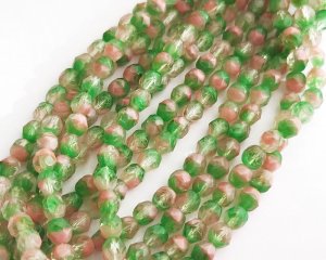 画像1: チェコガラスビーズ/ファイアポリッシュ/6mm/スプリングミックス(10個）