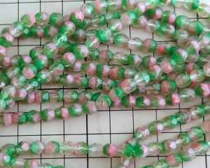 画像2: チェコガラスビーズ/ファイアポリッシュ/6mm/スプリングミックス(10個）