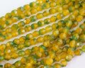 チェコガラスビーズ/ファイアポリッシュ/6mm/シトラスミックス(10個）