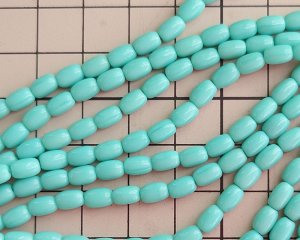 画像2: チェコガラスビーズ/ライス/約5×3mm/オペークミント(10個）