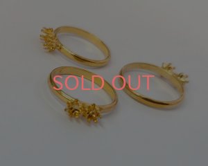 画像1: ヴィンテージ/USA/リングパーツ/約9号・2石(1個)