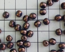 画像2: チェコガラスビーズ/スリーカットラウンド/6mm/ジェットブロンズ（10個） (2)