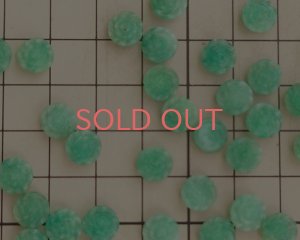 画像2: ヴィンテージ/チェコ/ガラスカボション/ジェイドローズ/約8mm(1個)