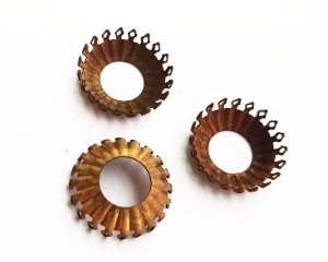 画像1: ヴィンテージ/22mm用/ブラスセッティング/クラウン(1個)