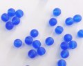 チェコガラスビーズ/ラウンド/6mm/フロストサファイア（10個）