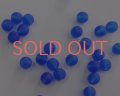 チェコガラスビーズ/ラウンド/6mm/フロストサファイア（10個）