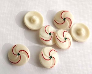 画像1: ヴィンテージ/チェコ/ウランガラスボタン/約18ｍｍ