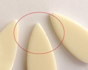 画像2: デッドストック/日本/プラスチック/ティアドロップ(2個)