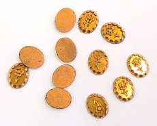 画像1: ヴィンテージ/ヨーロッパ/トパーズゴールドフラワー/約10×8mm (1)