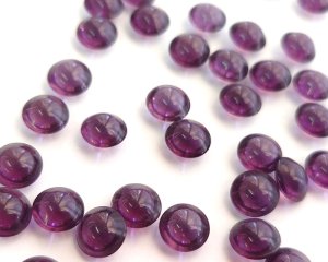 画像1: ヴィンテージ/チェコ/ガラスストーン/アメシスト/約8mm(1個)