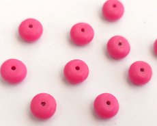 画像1: ヴィンテージ/ドイツ/プラスチック/ぽってりロンデル/ピンク（2個） (1)