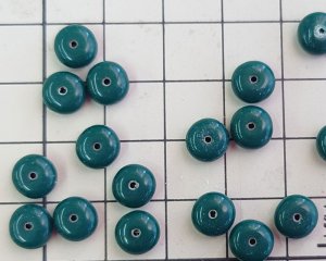 画像2: ヴィンテージ/ドイツ/プラスチック/ぽってりロンデル/ダークグリーン（2個）