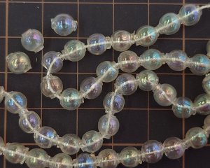 画像1: アンティーク/フランス/スフレガラス/オーロララウンド/約7〜8mm（1個）