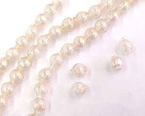 画像2: アンティーク/フランス/スフレガラス/オーロララウンド/約7〜8mm（1個）