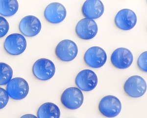 画像1: ヴィンテージ/チェコ/ガラスカボション/ブルームーン/約10mm(1個)