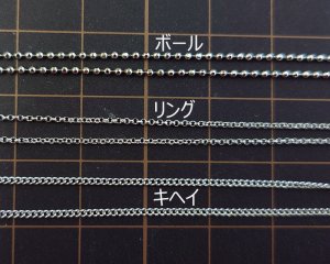 画像2: リングチェーン/本ロジウムメッキ/全長約40cm