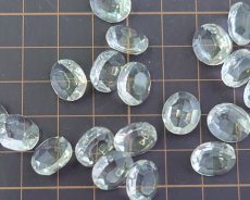 画像2: ヴィンテージ/ドイツ/ガラス/オーバル/クリア/12×10mm(1個) (2)