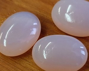 画像2: ヴィンテージ/ドイツ/ガラス/ピンクオパール/14×10mm（1個)