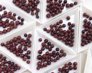 画像1: ヴィンテージ/日本/ランプワークビーズ/ダークブラウンストライプミックス（約8g）