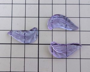 画像2: ヴィンテージ/ドイツ/ガラスカボション/アレキサンドライトリーフ(1個)