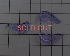 画像2: ヴィンテージ/ドイツ/ガラスカボション/アレキサンドライトリーフ(1個)