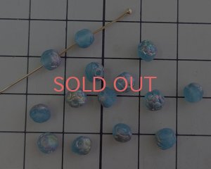 画像2: ヴィンテージ/チェコ/ローズバド/マットアクアマリンヴィトレイルライト（1個）