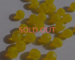 画像2: チェコガラスビーズ/ファイアポリッシュ/8mm/イエローマーブル(6個）