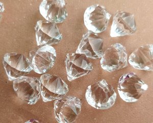 画像1: デッドストック/日本/プラスチック/クリアカットドロップ(1個)