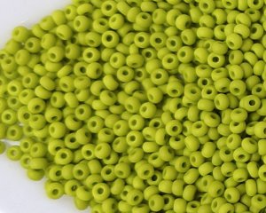 画像1: チェコガラスビーズ/ロカイル/11/0/マットグリーンティ（約3g）