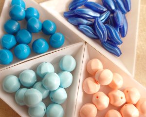 画像3: ヴィンテージ/ドイツ/ルーサイト/バルーン/ライトブルー/約11mm(1個)