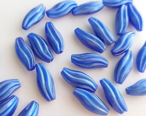 画像1: ヴィンテージ/ドイツ/プラスチック/なみなみチューブ/シルキーブルー(2個)