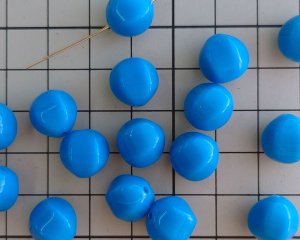 画像2: ヴィンテージ/ドイツ/ルーサイト/バルーン/ブルー/約11mm(1個)