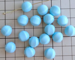 画像2: ヴィンテージ/ドイツ/ルーサイト/バルーン/ライトブルー/約11mm(1個)