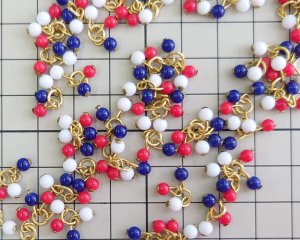 画像2: ヴィンテージ/日本/トリコロールチャーム(2個)