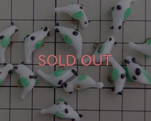 画像2: ヴィンテージ/日本/ピン付きガラスパーツ/小鳥（1個）