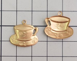 画像2: ブラスチャーム/ティーカップ(1個)