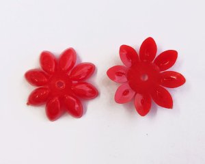 画像2: ヴィンテージ/ドイツ/プラスティック/フラワー250/レッド（1個）